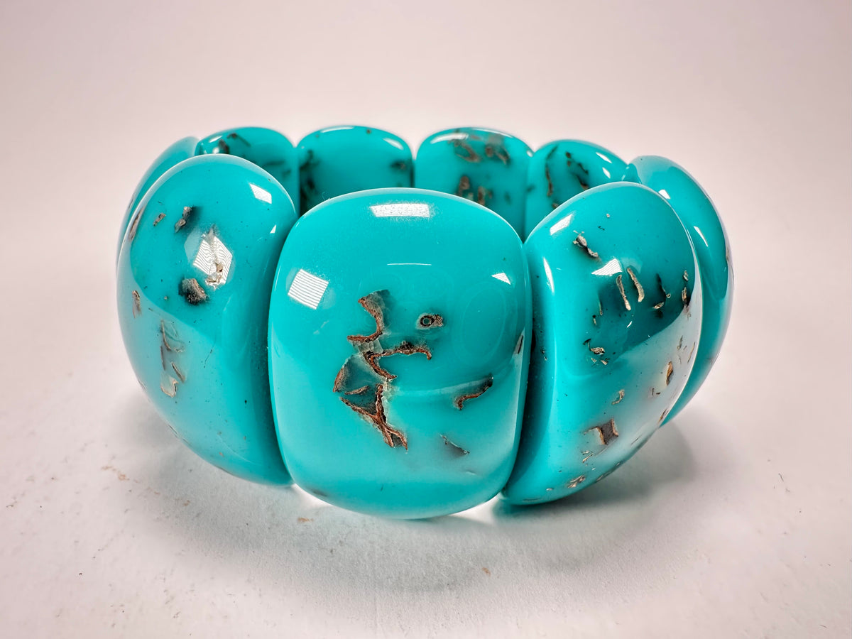 Jackie Brazil "Maria" Turquoise Mix Elasticated Bracelet ( B0217 )