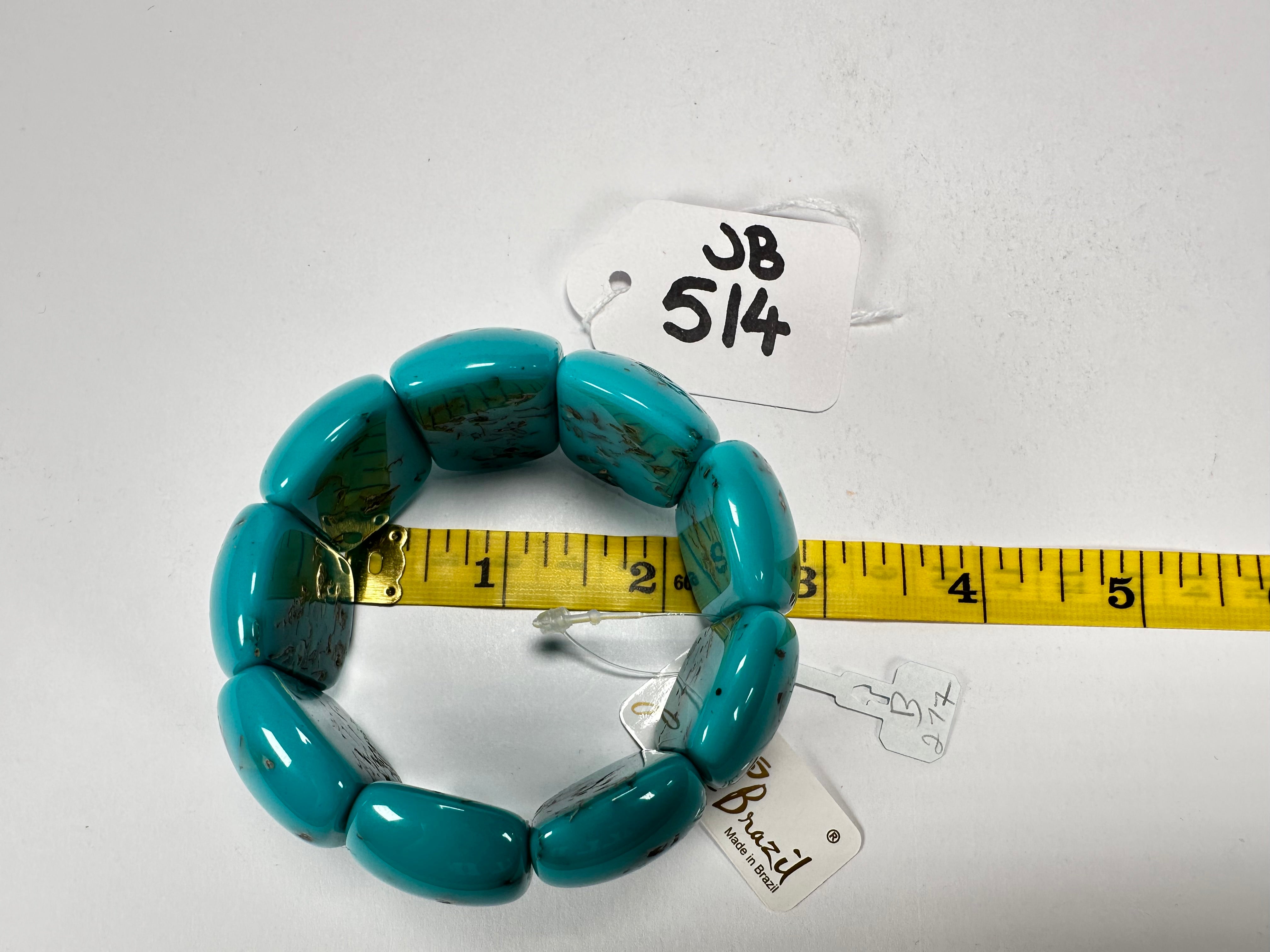 Jackie Brazil "Maria" Turquoise Mix Elasticated Bracelet ( B0217 )