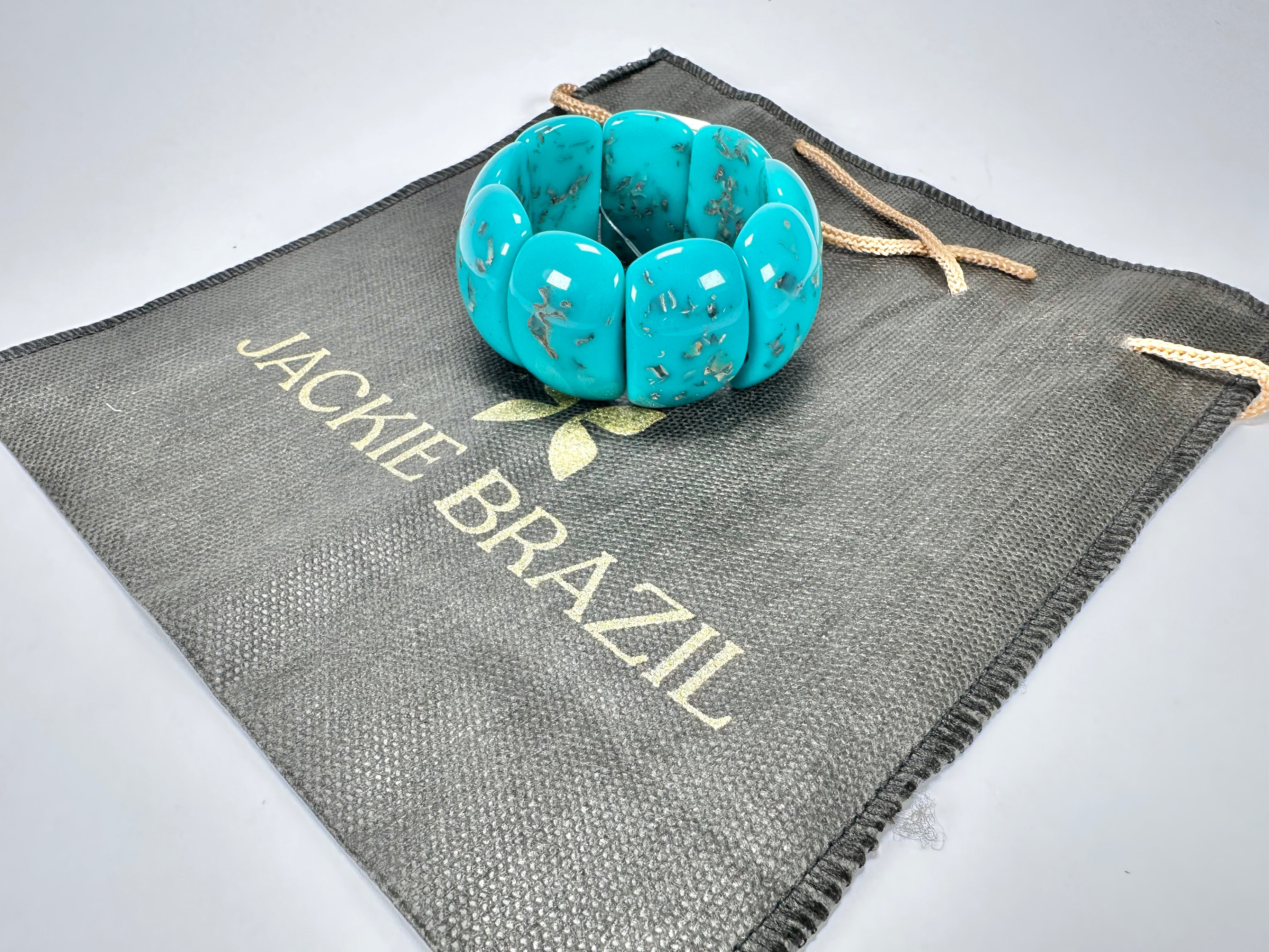 Jackie Brazil "Maria" Turquoise Mix Elasticated Bracelet ( B0217 )