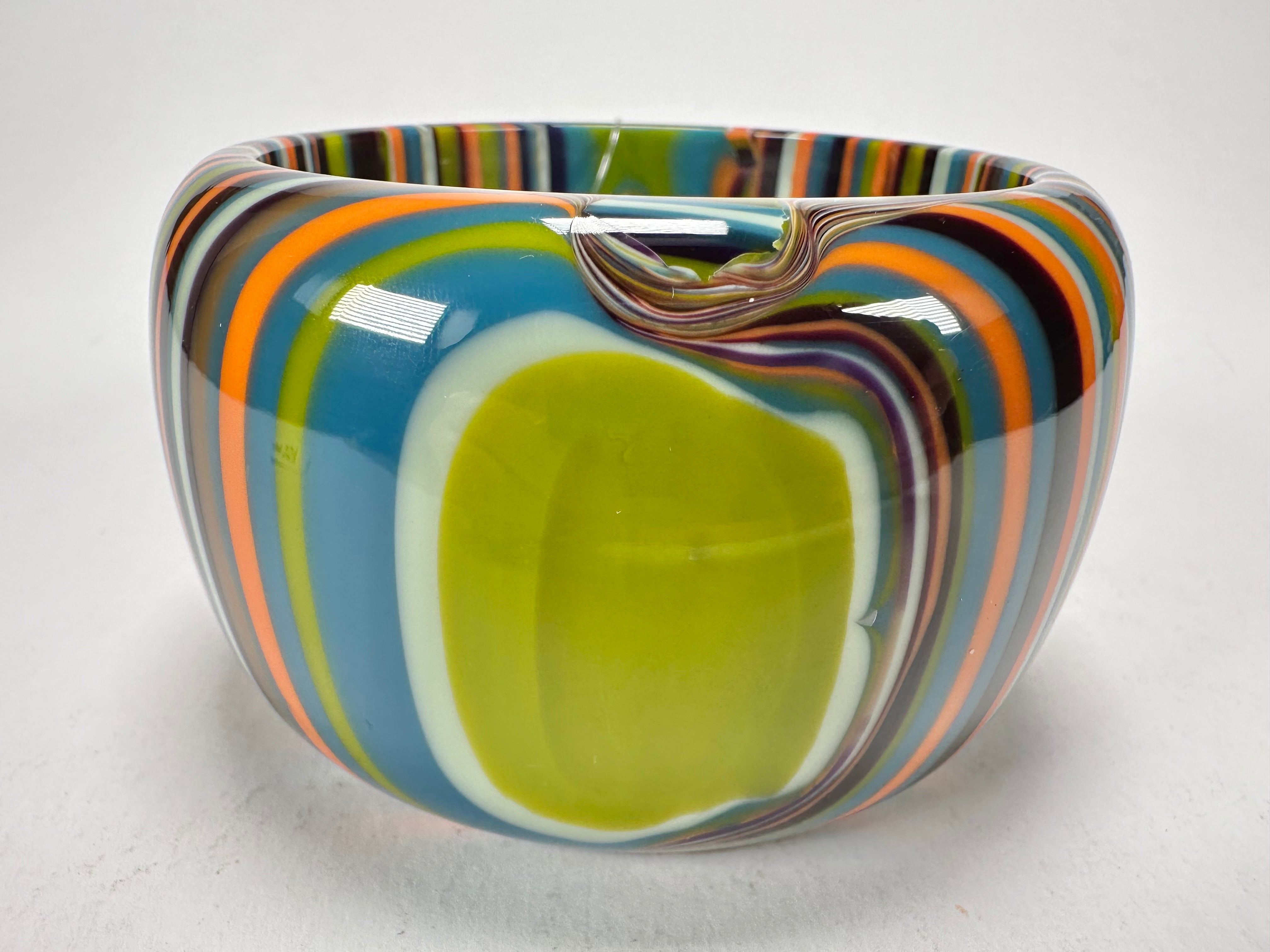 Jackie Brazil "Tiger" Liquorice Allsorts with Cat Eye Winter Colour 5cm Resin Bangle ( B0932 )