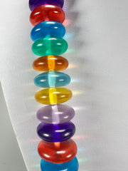 Jackie Brazil "Ana" Transparent Summer Mix Resin Wheels 70cm Necklace ( N0044 )