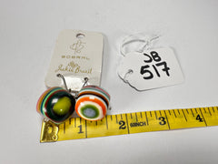 Jackie Brazil "Cat Eyes" Liquorice Balls Mix Colours Short Resin Earrings ( E0960 )