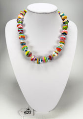 Jackie Brazil "Camille" Liquorice Stripes x Kandinsky Small Stones 55cm Necklace ( N0070 )