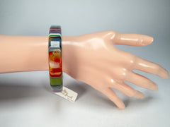 Jackie Brazil "Cat Eye" Liquorice Allsorts with Cat Eye Mix Colours 1.3cm Resin Bangle ( B1034 )