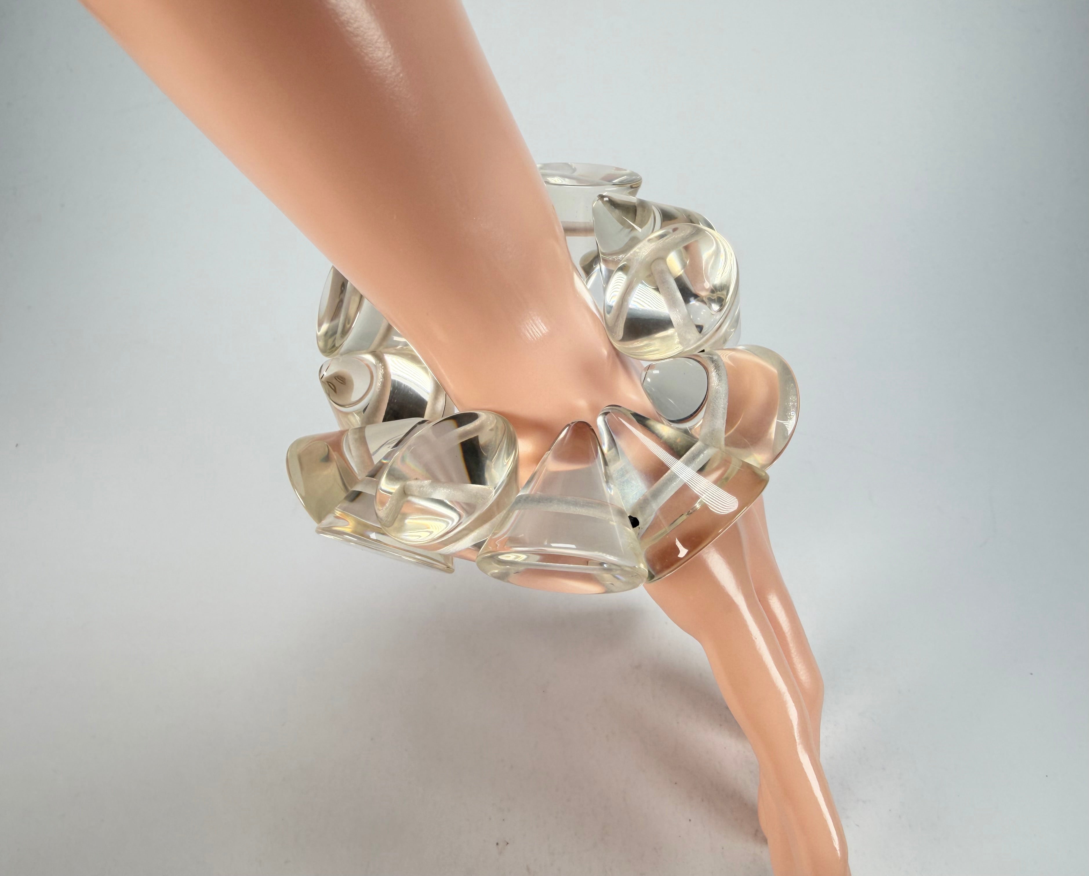 Jackie Brazil "KL" Crystal Transparent Large Cones Bracelet ( B2902 )