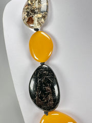 Jackie Brazil "Seasons Mix" Long Flat Riverstones 65cm Necklace ( N3700 )