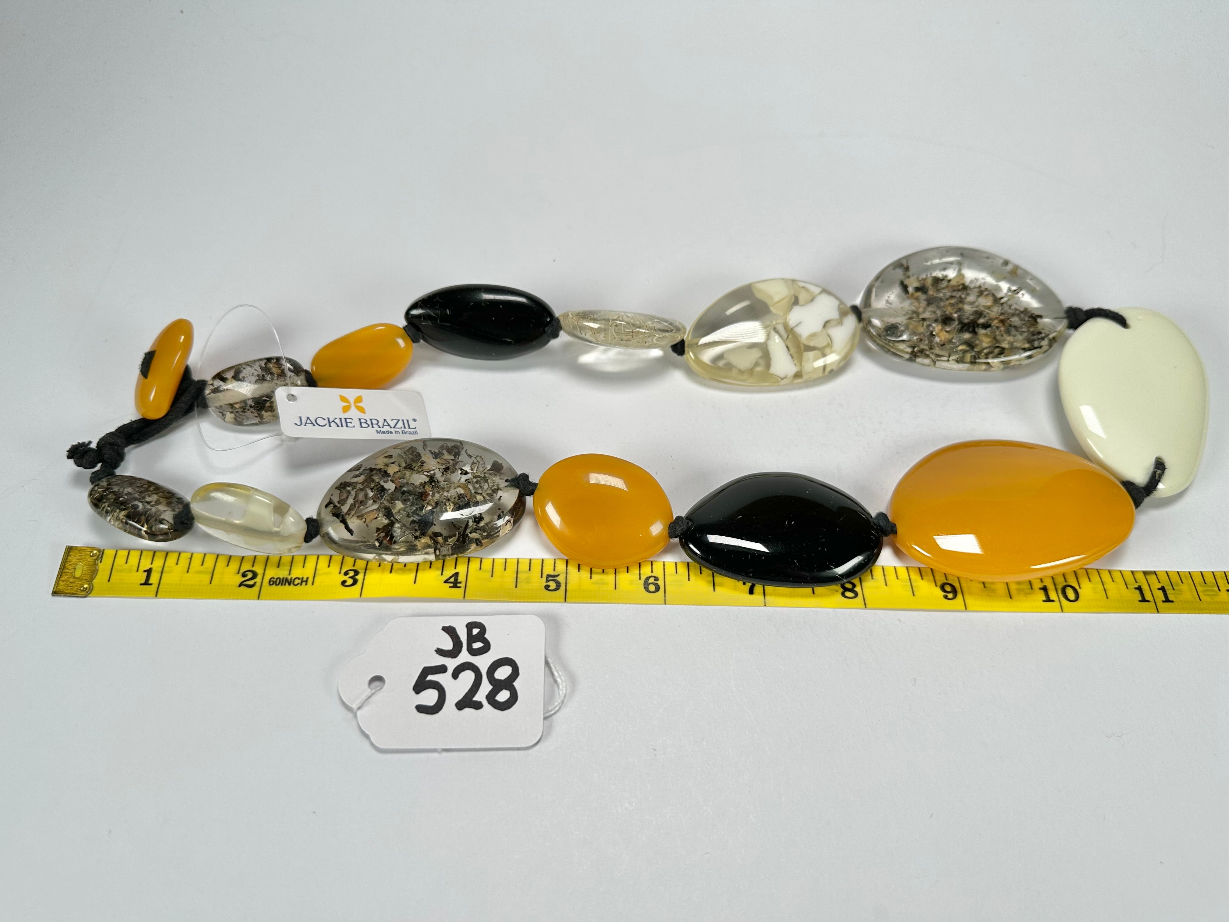 Jackie Brazil "Seasons Mix" Long Flat Riverstones 65cm Necklace ( N3700 )