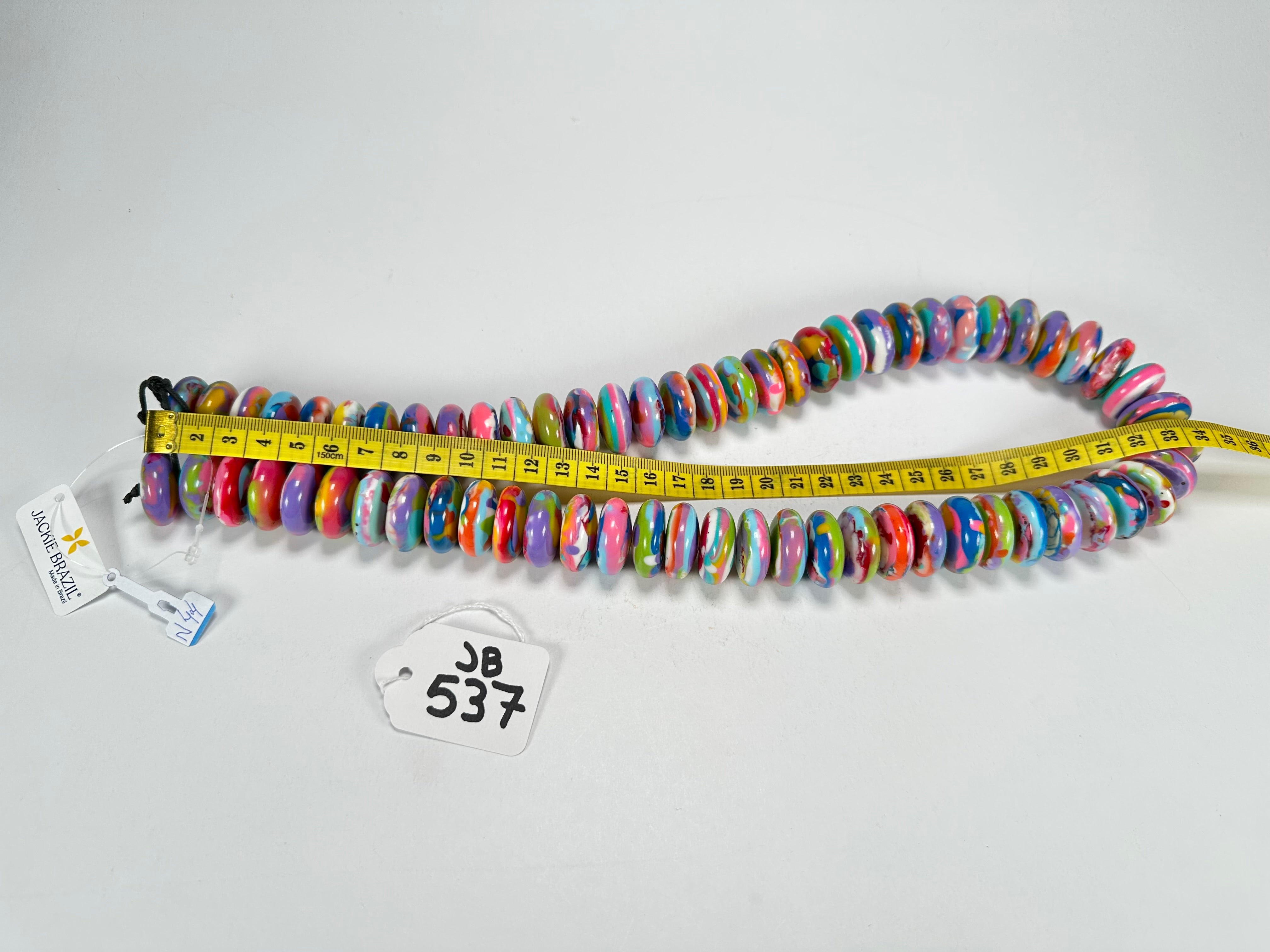 Jackie Brazil "Ana" Kandinsky Resin Wheels 70cm Necklace ( N0044 )