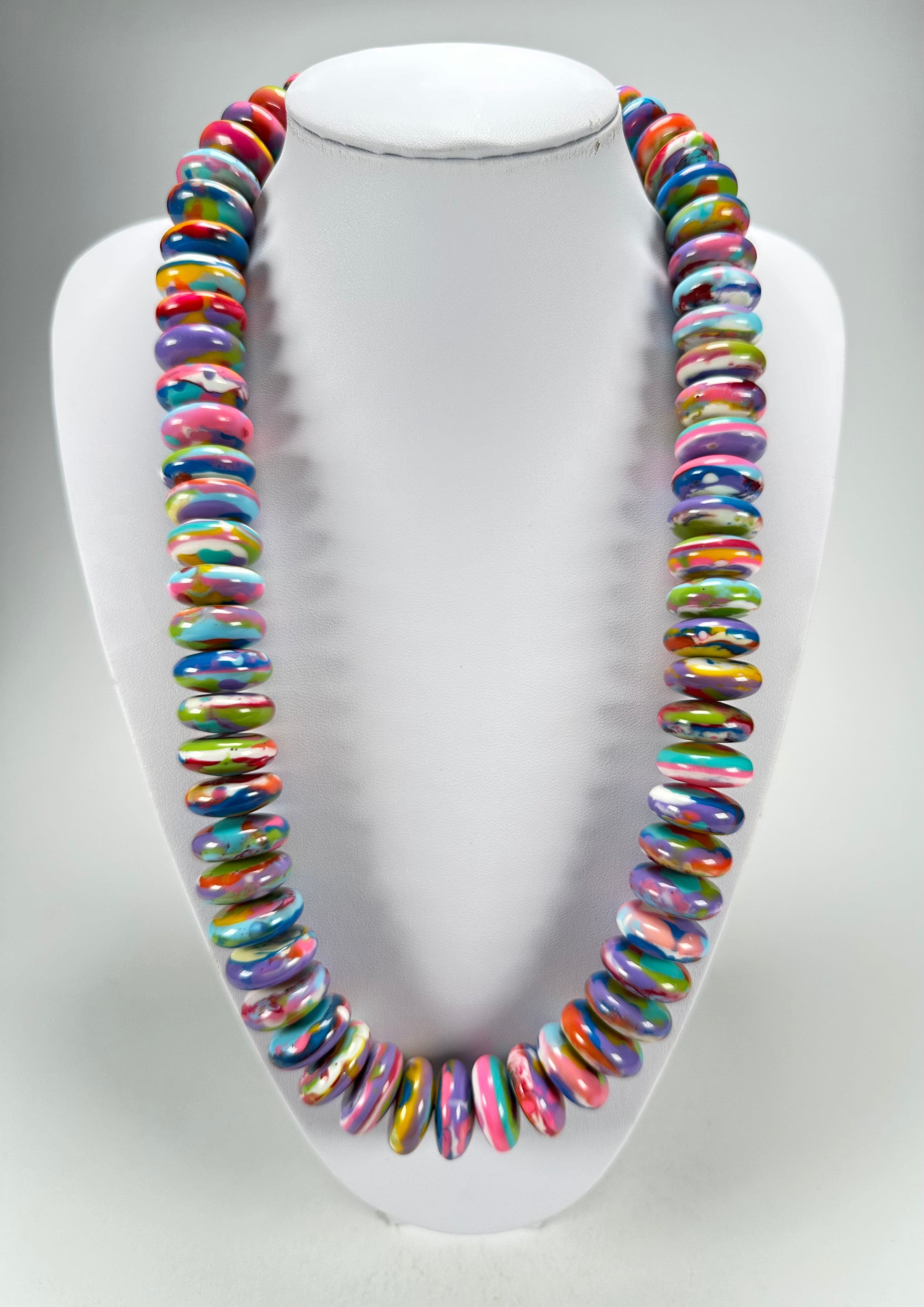 Jackie Brazil "Ana" Kandinsky Resin Wheels 70cm Necklace ( N0044 )