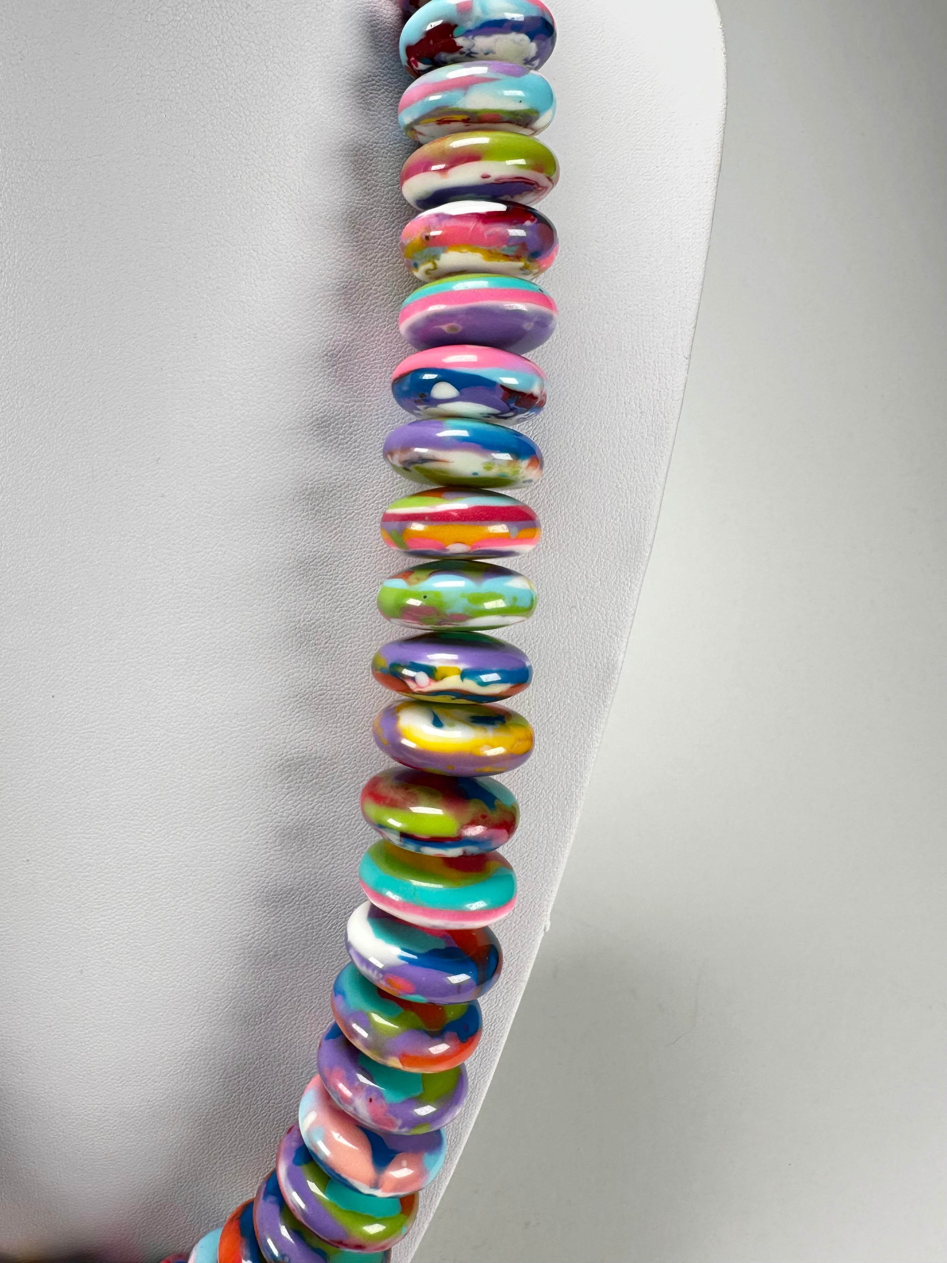 Jackie Brazil "Ana" Kandinsky Resin Wheels 70cm Necklace ( N0044 )