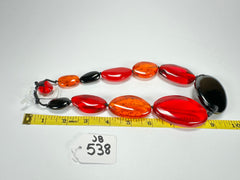 Jackie Brazil "Passion Mix" Short Flat Riverstones 50cm Necklace ( N3616 )