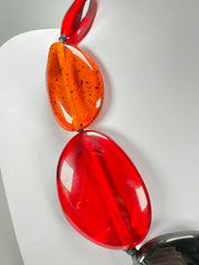 Jackie Brazil "Passion Mix" Short Flat Riverstones 50cm Necklace ( N3616 )