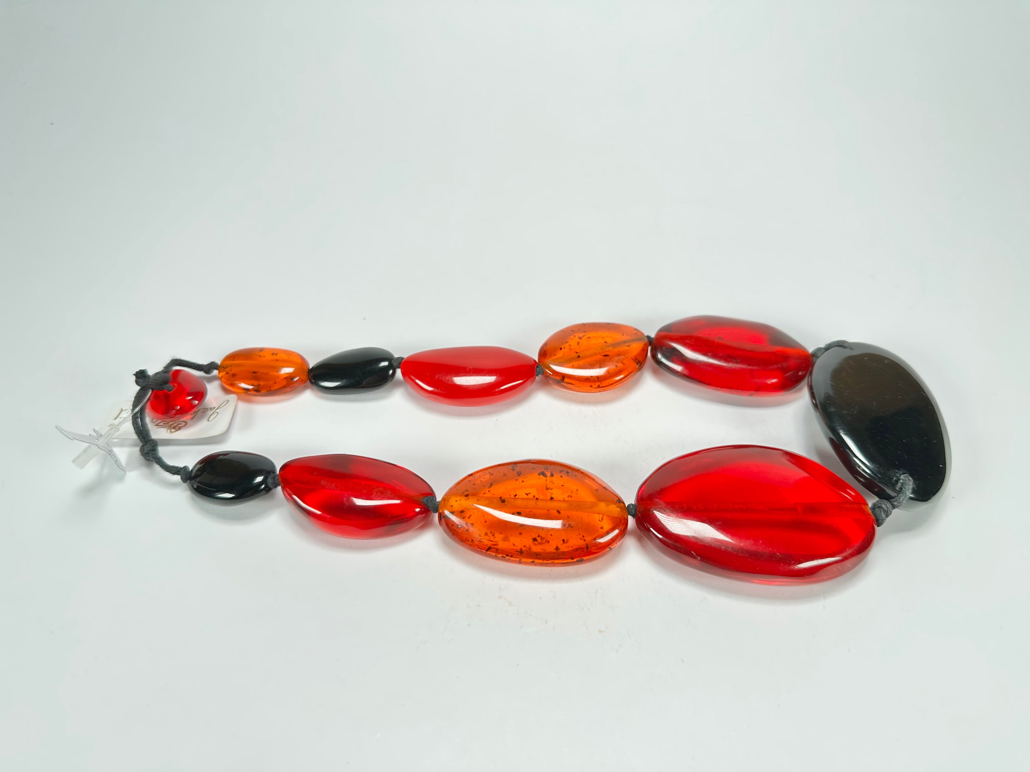 Jackie Brazil "Passion Mix" Short Flat Riverstones 50cm Necklace ( N3616 )