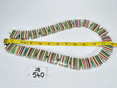 Jackie Brazil "Gala" Liquorice Mix Colours Half Rectangles 65cm Necklace ( N0789 )