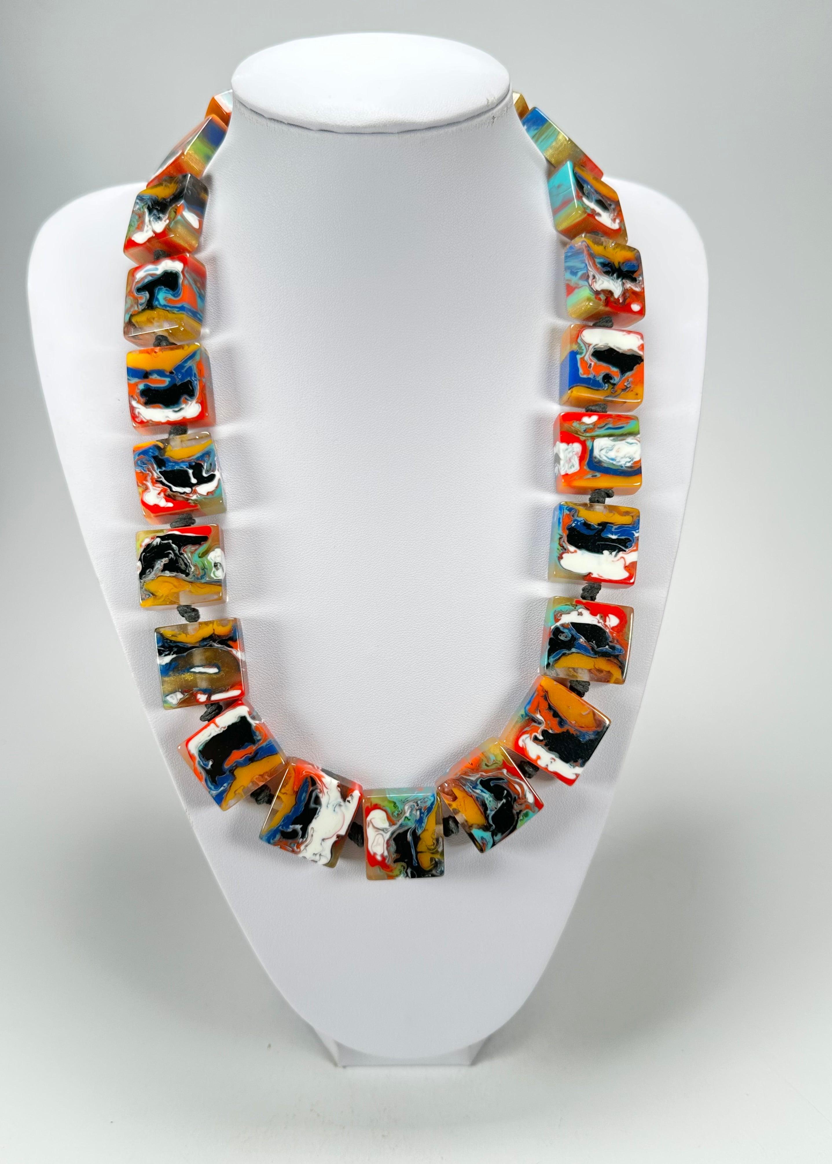 Jackie Brazil "Gala" Kandinksy Half Rectangles 65cm Necklace ( N0789 )