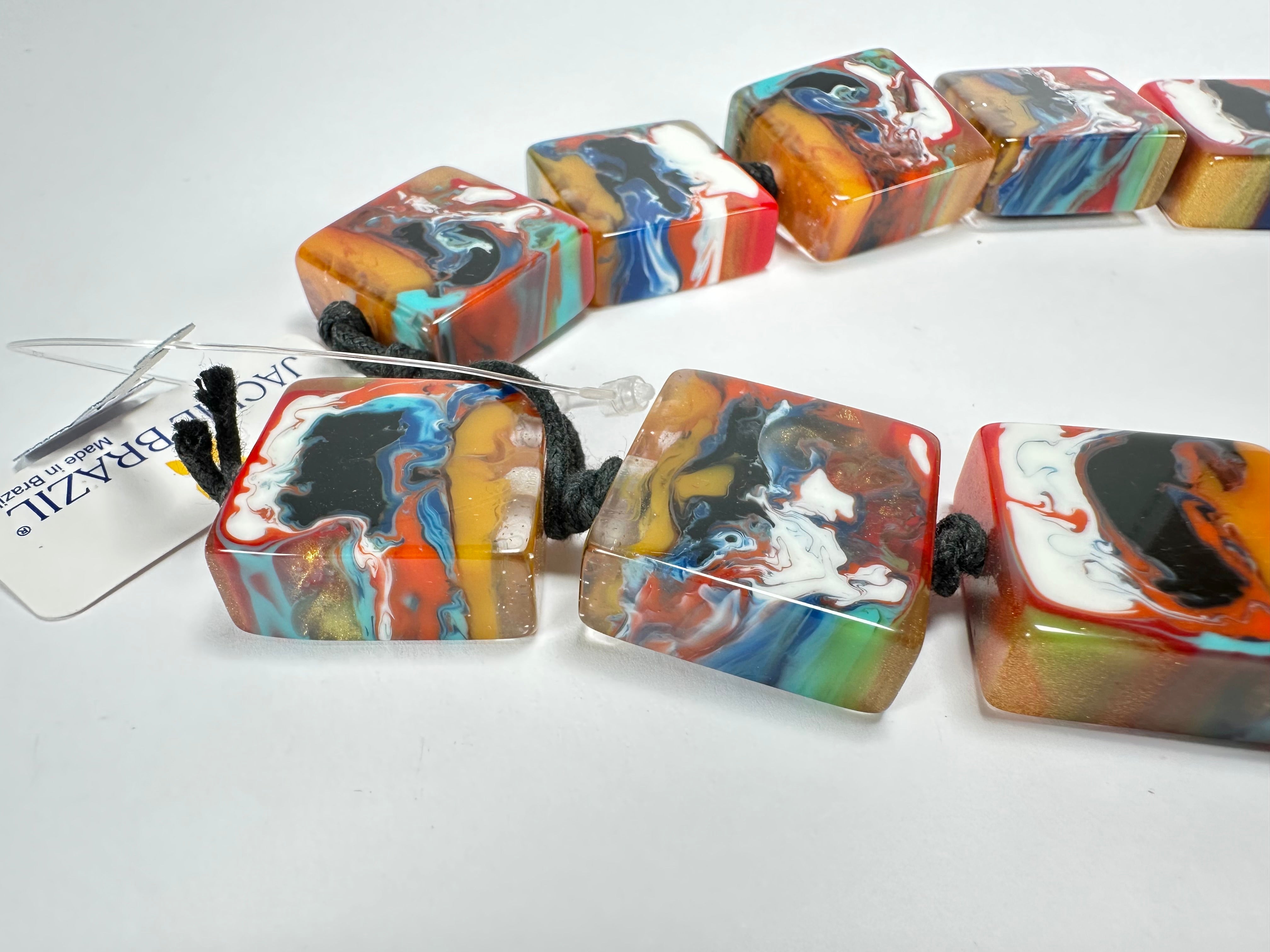 Jackie Brazil "Gala" Kandinksy Half Rectangles 65cm Necklace ( N0789 )