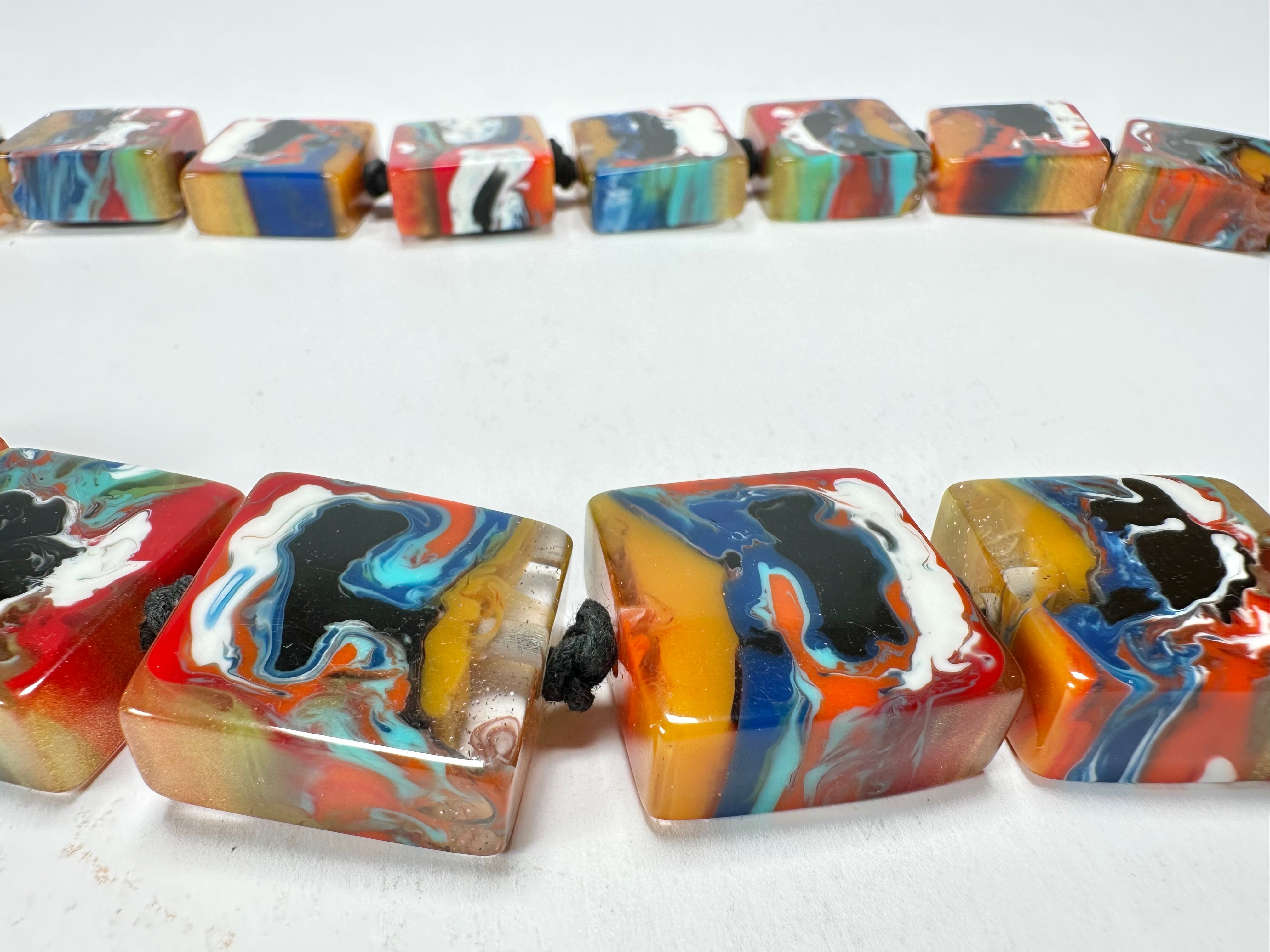Jackie Brazil "Gala" Kandinksy Half Rectangles 65cm Necklace ( N0789 )