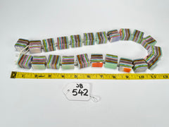 Jackie Brazil "Gala" Liquorice Spring Mix Half Rectangles 65cm Necklace ( N0789 )