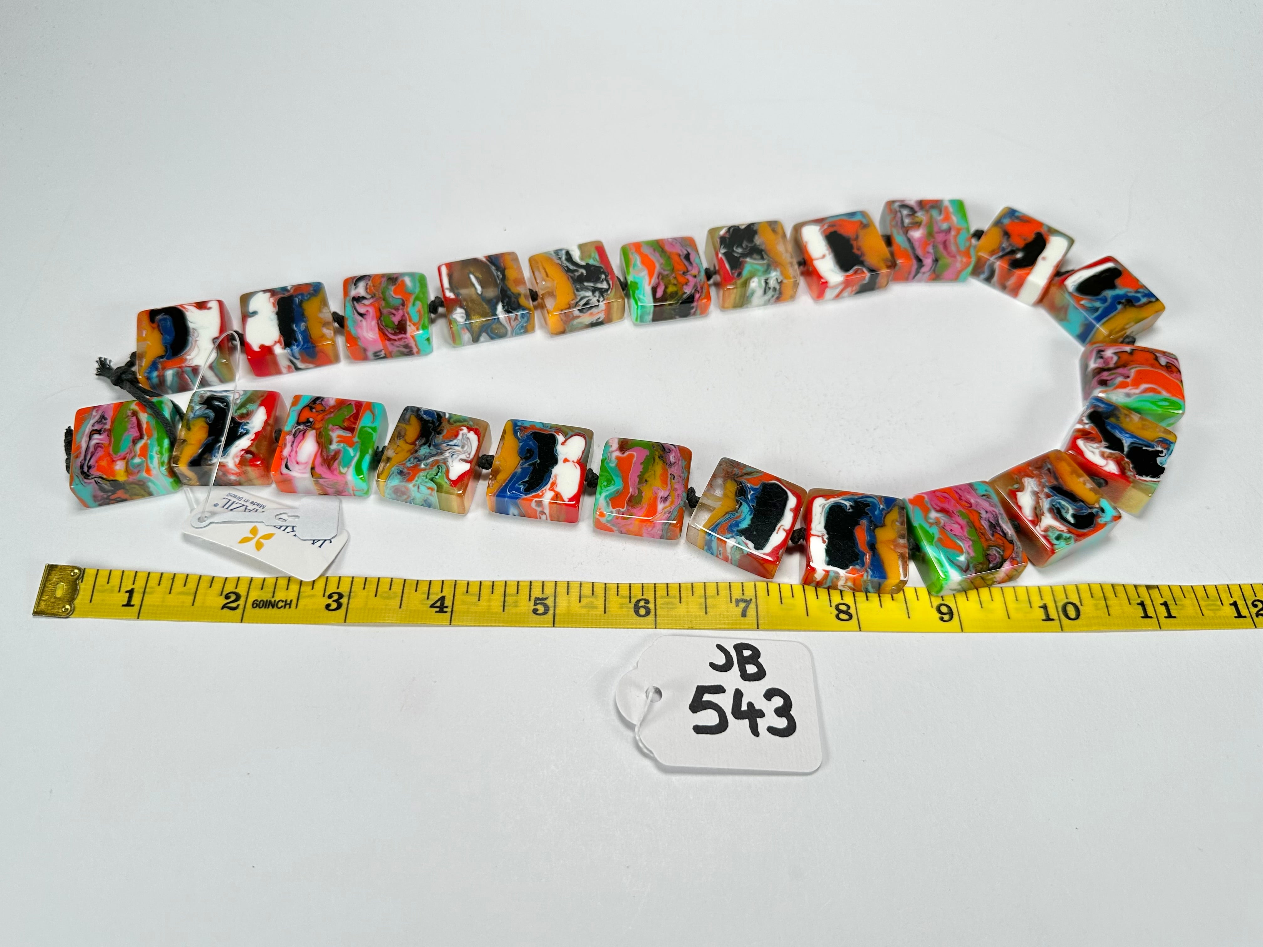 Jackie Brazil "Gala" Kandinksy Half Rectangles 65cm Necklace ( N0789 )