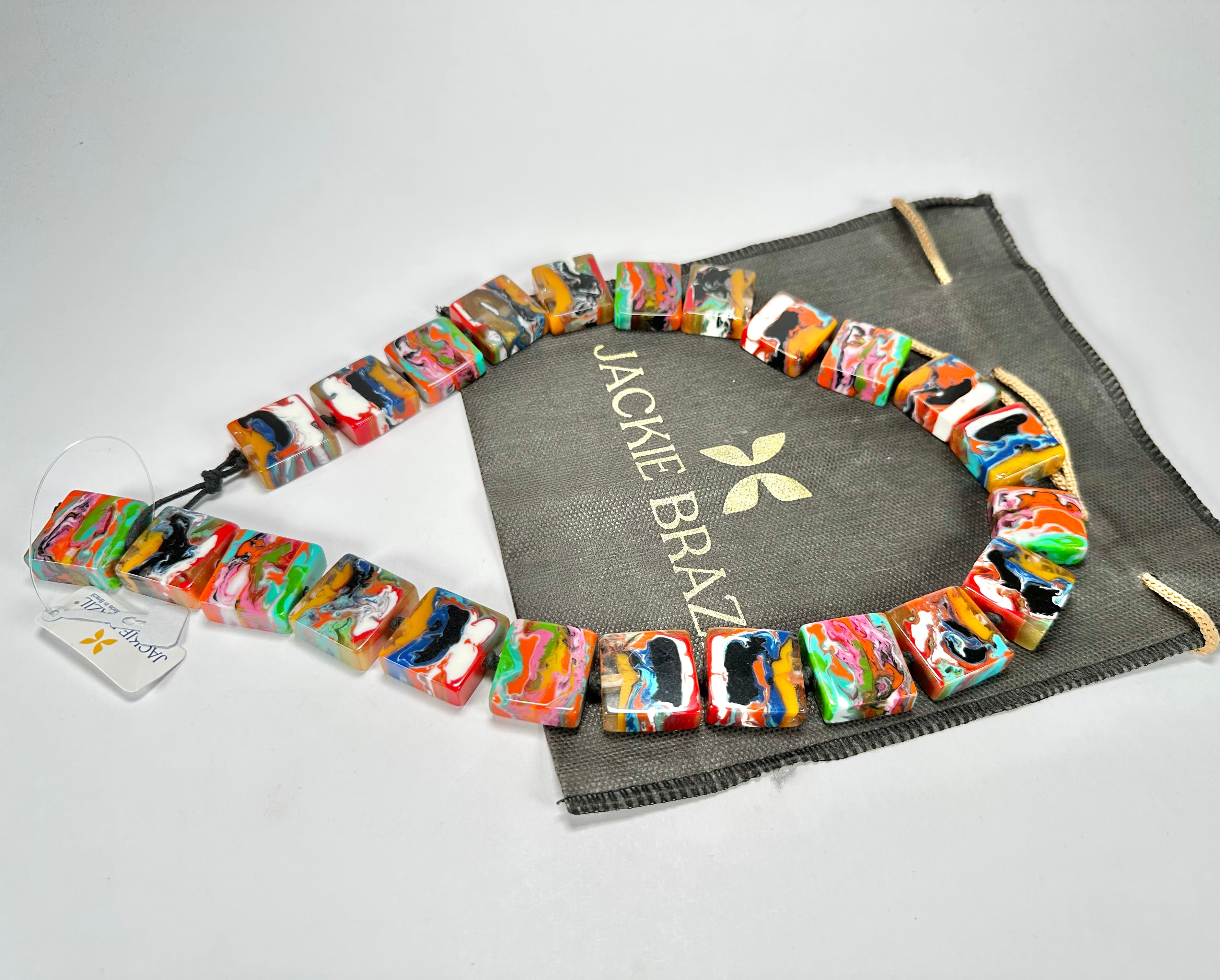 Jackie Brazil "Gala" Kandinksy Half Rectangles 65cm Necklace ( N0789 )