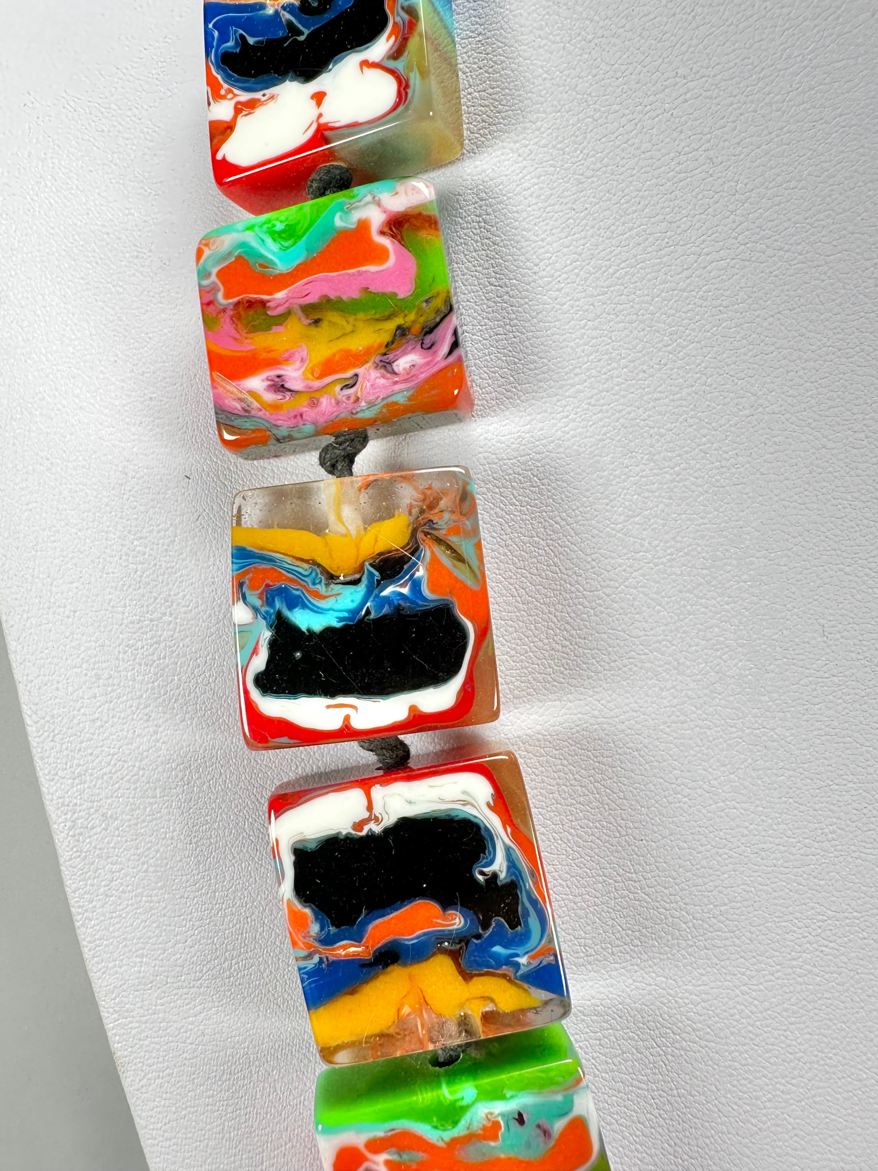 Jackie Brazil "Gala" Kandinksy Half Rectangles 65cm Necklace ( N0789 )