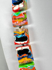 Jackie Brazil "Gala" Kandinksy Half Rectangles 65cm Necklace ( N0789 )