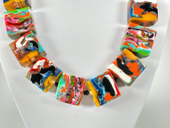 Jackie Brazil "Gala" Kandinksy Half Rectangles 65cm Necklace ( N0789 )