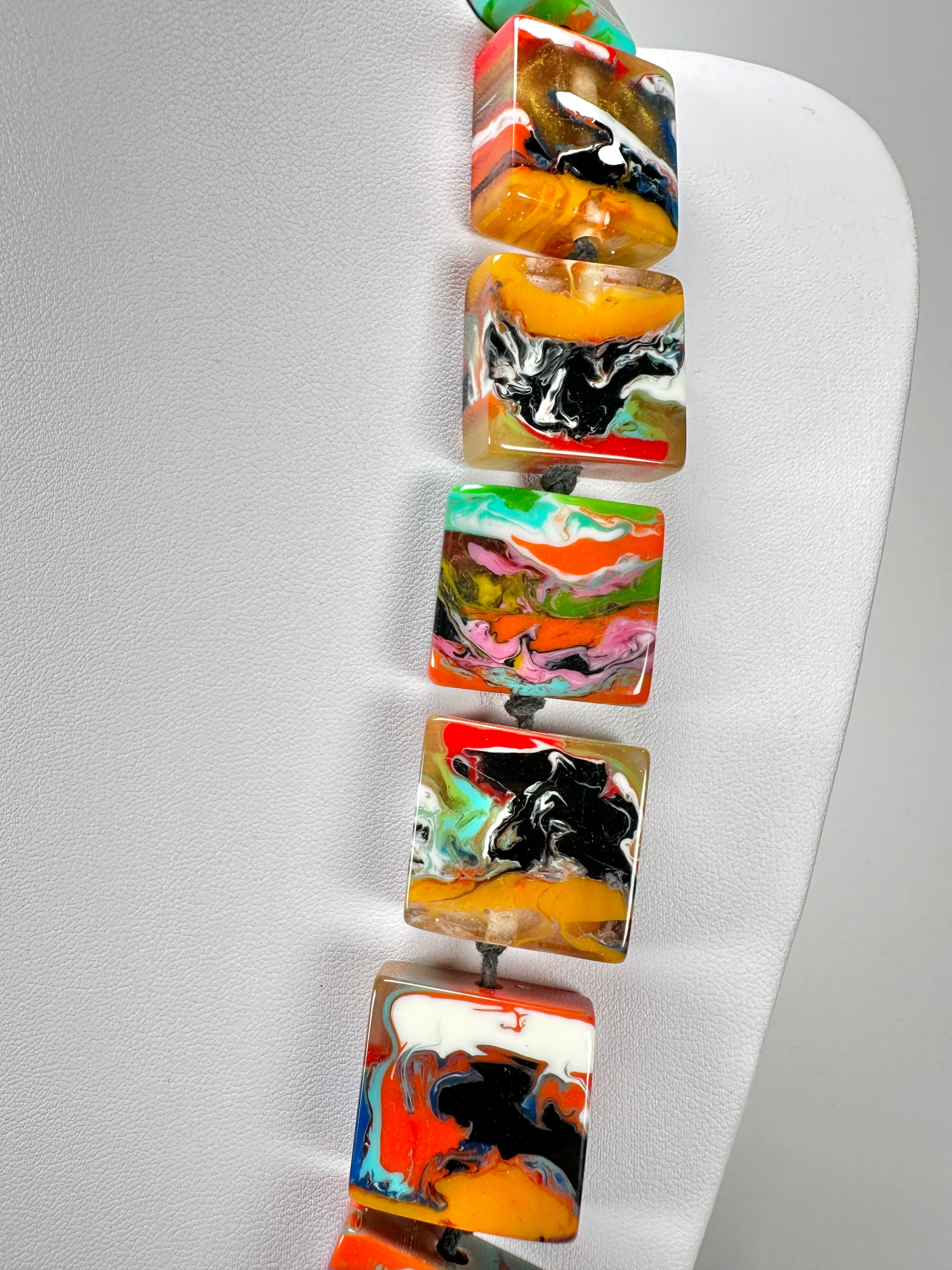 Jackie Brazil "Gala" Kandinksy Half Rectangles 65cm Necklace ( N0789 )