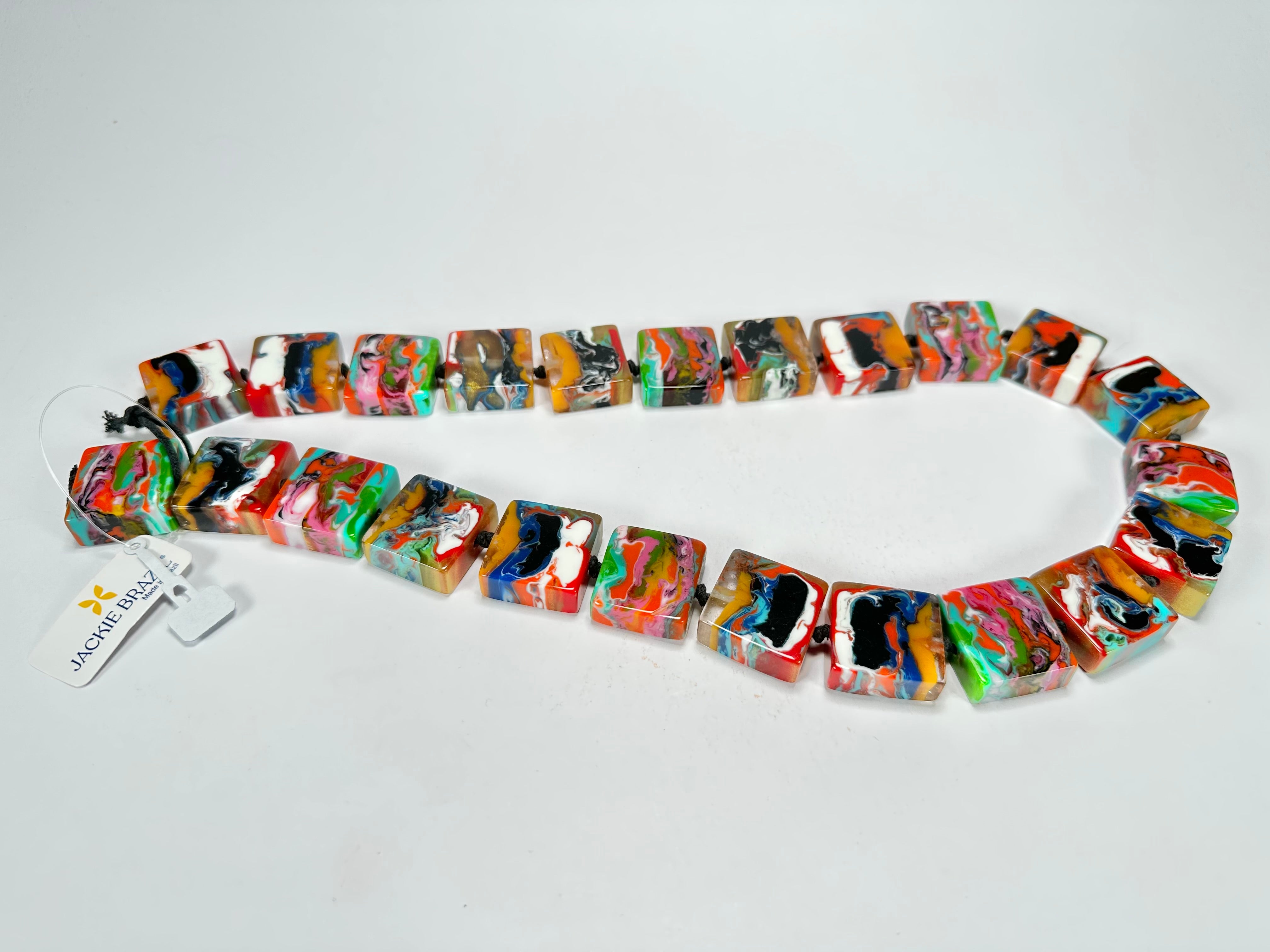 Jackie Brazil "Gala" Kandinksy Half Rectangles 65cm Necklace ( N0789 )