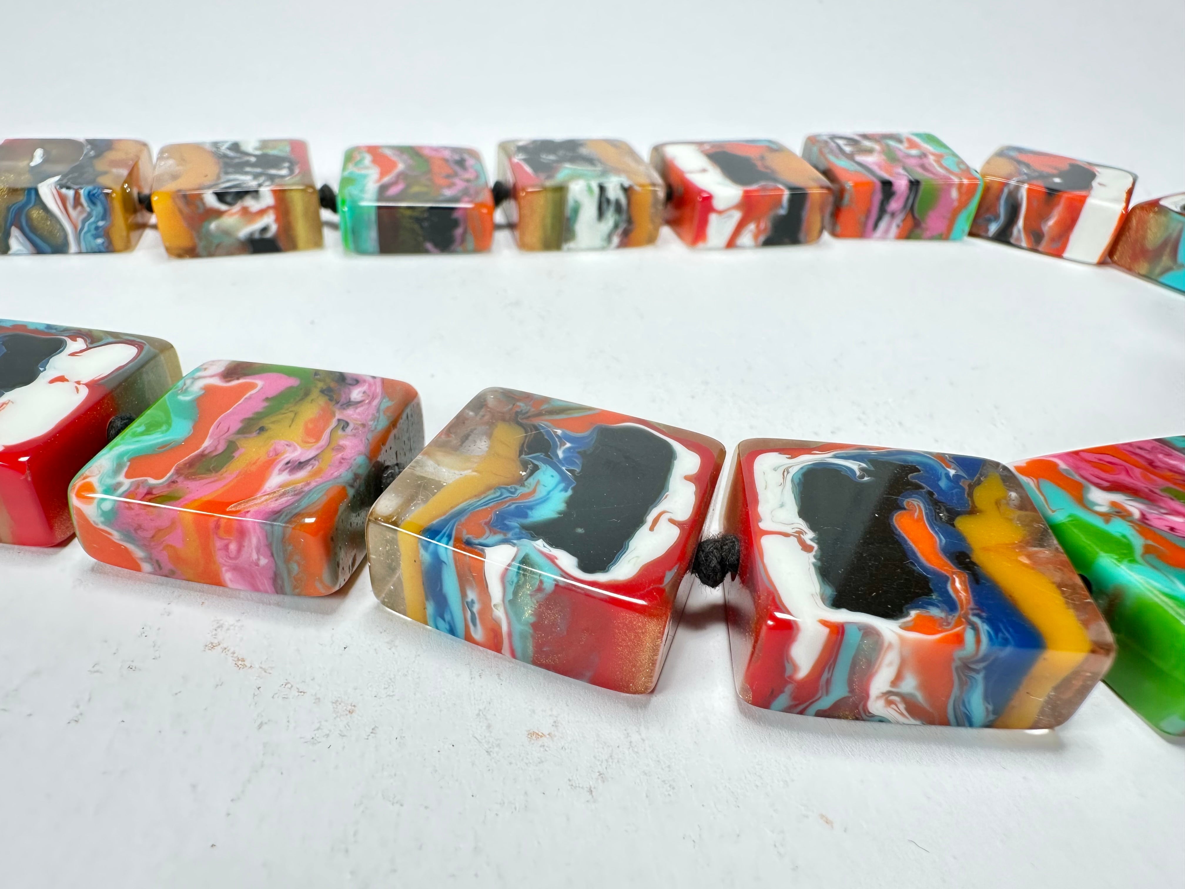 Jackie Brazil "Gala" Kandinksy Half Rectangles 65cm Necklace ( N0789 )