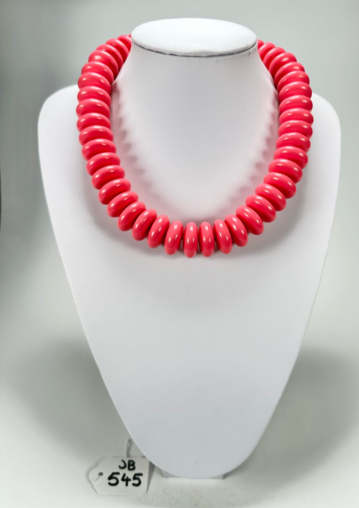 Jackie Brazil "Ana" Pink Resin Wheels 50cm Necklace ( N0042 )