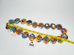 Jackie Brazil "Saturn" Kandinsky Disc & Cylinder Long 75cm Necklace ( N0065 )