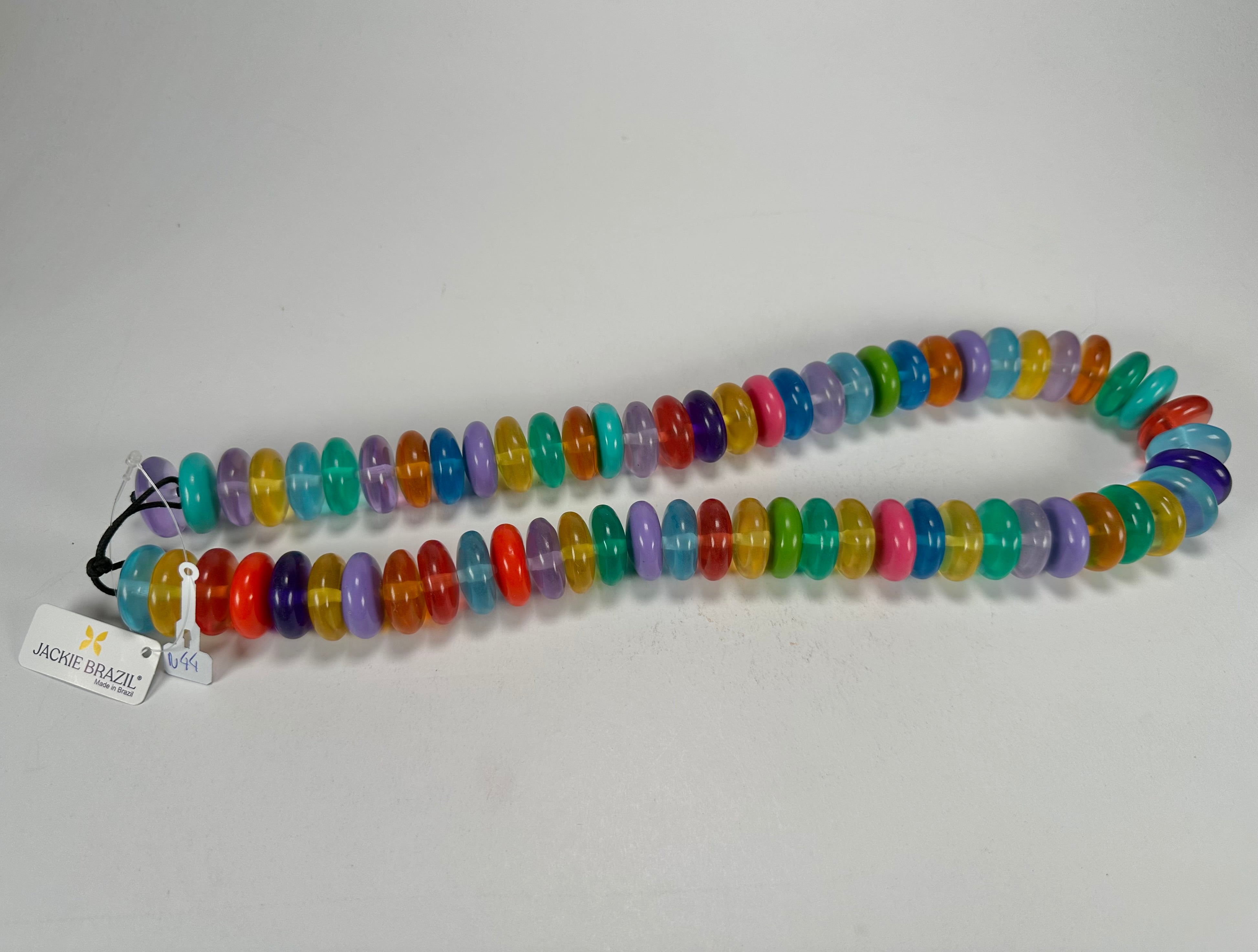 Jackie Brazil "Ana" Transparent Summer Mix Resin Wheels 70cm Necklace ( N0044 )