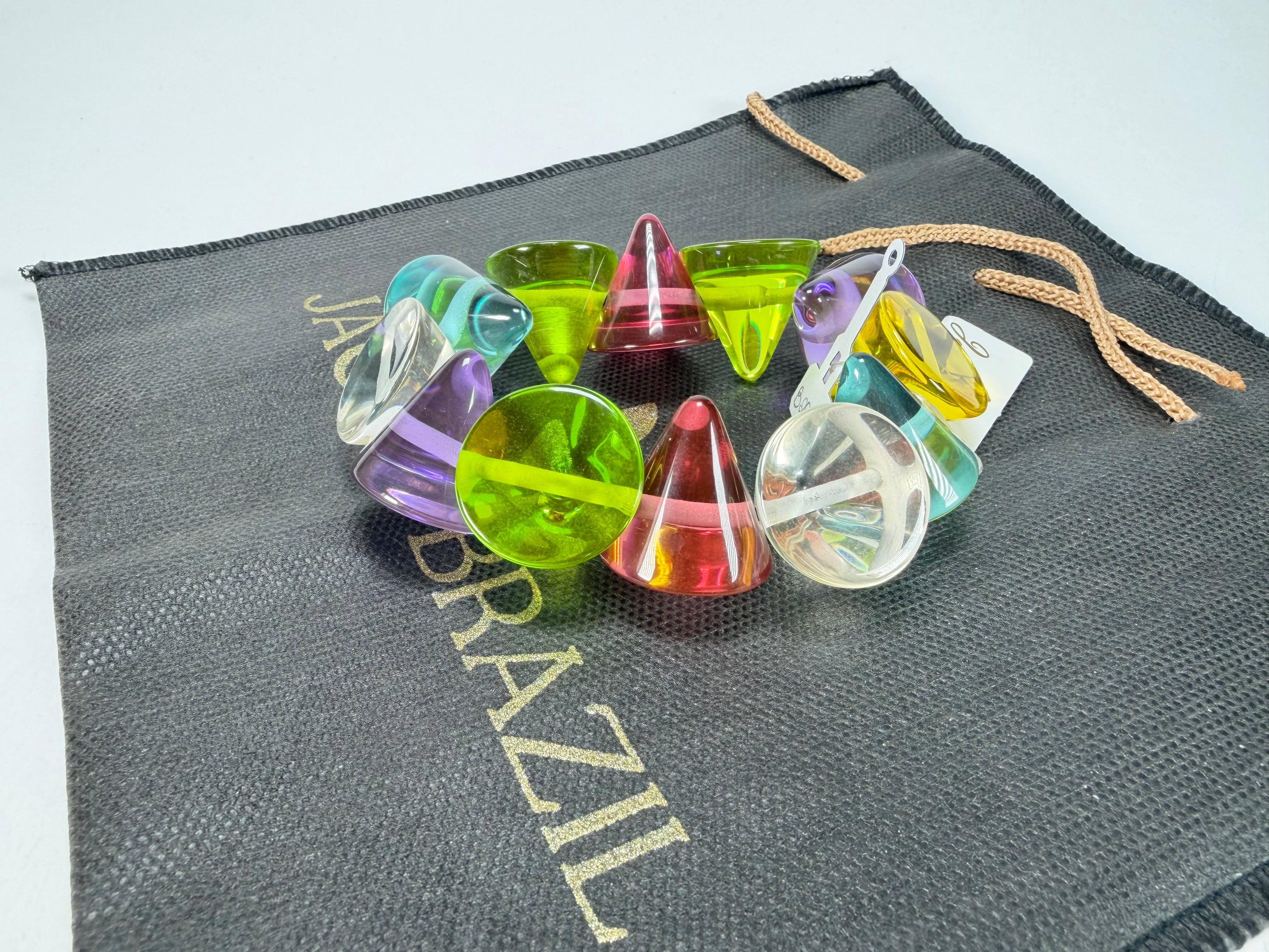 Jackie Brazil "KL" Multi Colour Transparent Large Cones Bracelet ( B2902 )