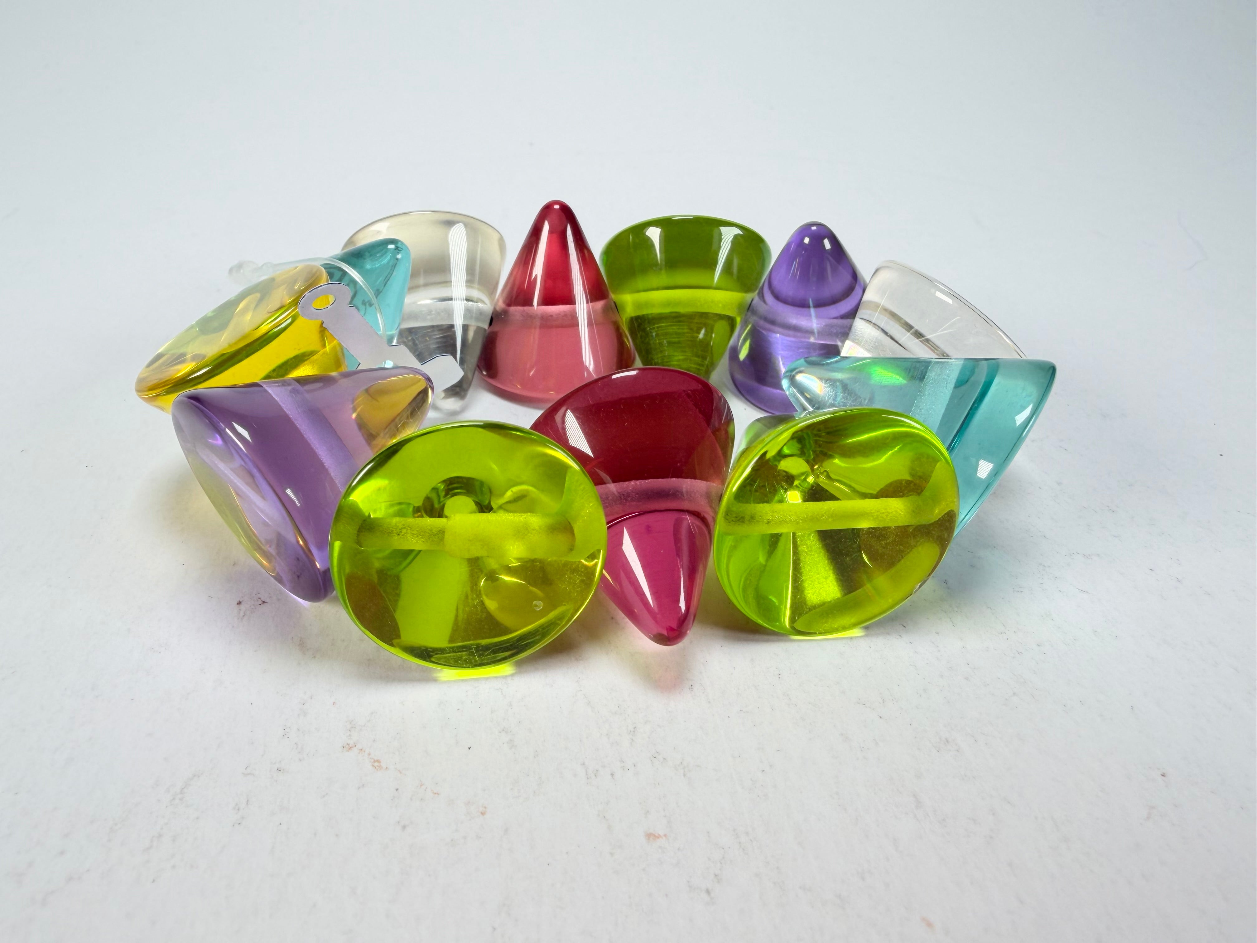 Jackie Brazil "KL" Multi Colour Transparent Large Cones Bracelet ( B2902 )
