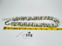 Jackie Brazil "Patricia" Liquorice Squares & Beads Spring Cream Mix 55cm Necklace ( N0025 )
