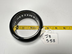 Jackie Brazil "Bar Code" Black & White Solid Round 3.4cm Bangle ( B2162 )