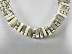 Jackie Brazil "Patricia" Liquorice Squares & Beads Spring Cream Mix 55cm Necklace ( N0025 )