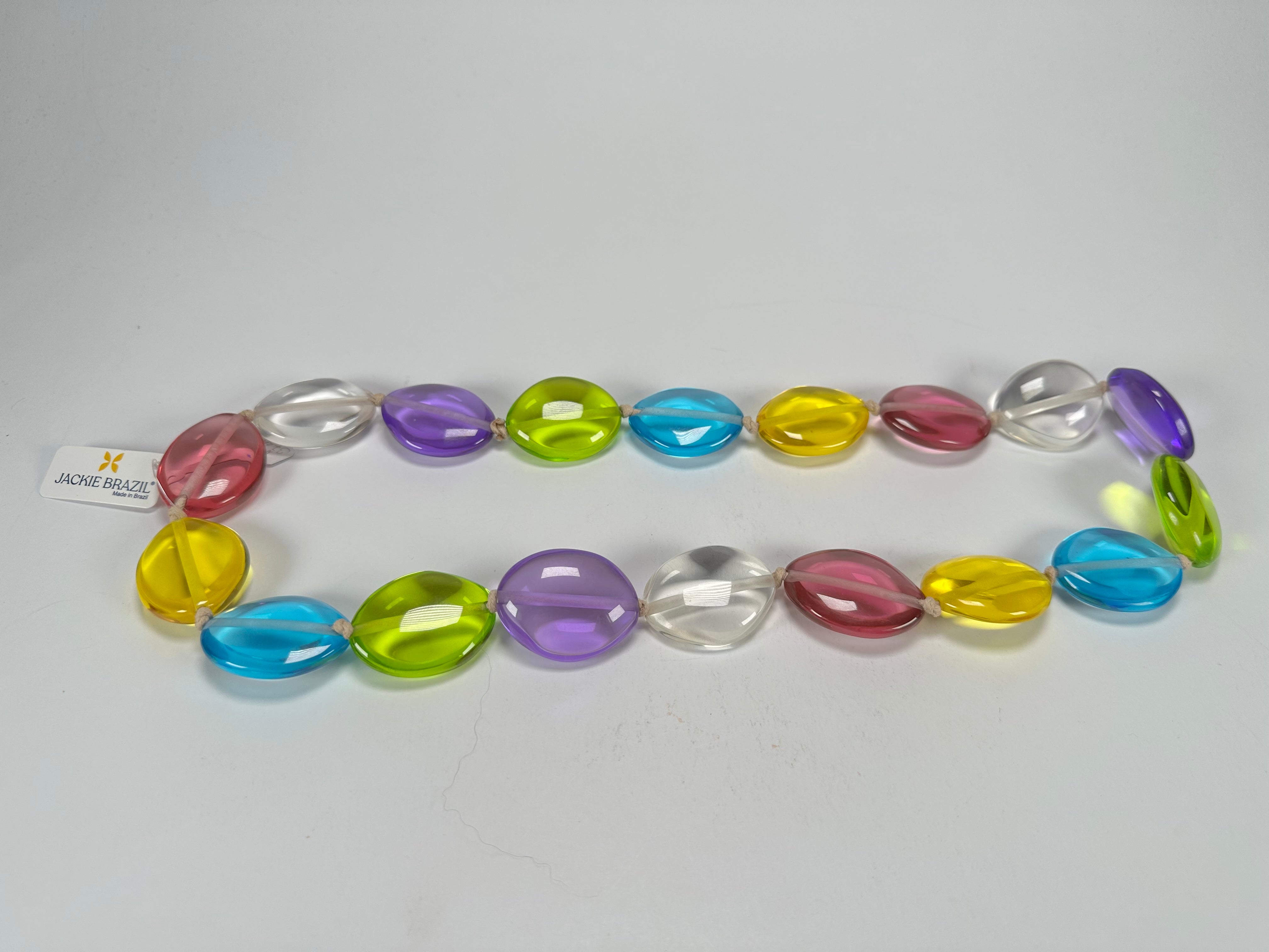 Jackie Brazil "Kathy" Transparent Summer Mix Small Riverstones 70cm Necklace ( N3750 )