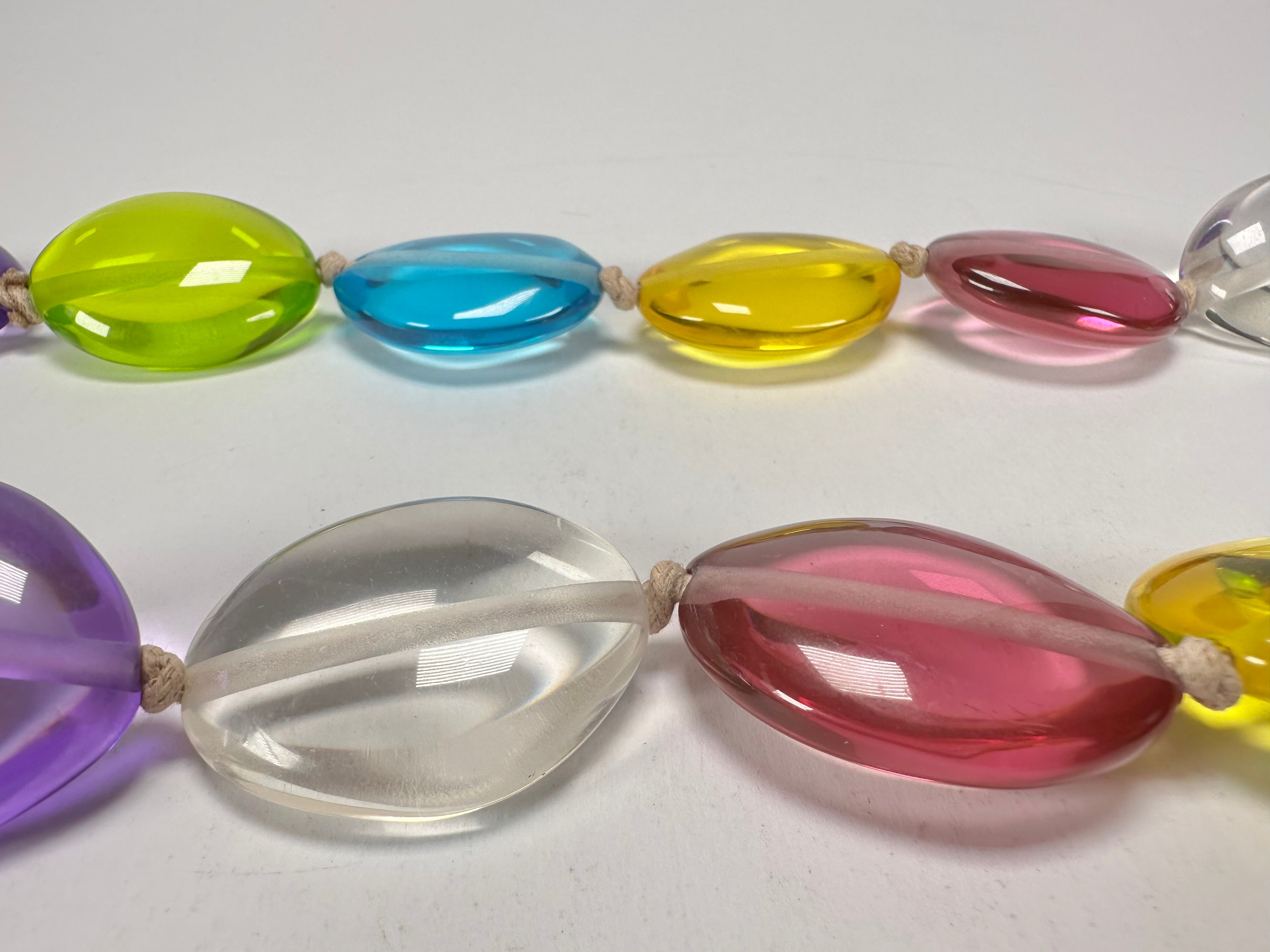 Jackie Brazil "Kathy" Transparent Summer Mix Small Riverstones 70cm Necklace ( N3750 )