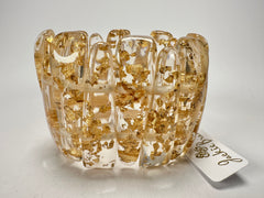 Jackie Brazil "Tulip" Gold Flakes Elasticated Bracelet ( B0026 )