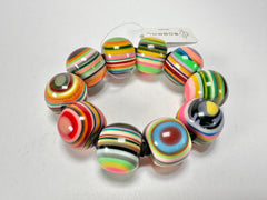 Jackie Brazil "Cat Eyes" Liquorice Allsorts Balls Mix Colours Resin Bracelet ( B0885 )