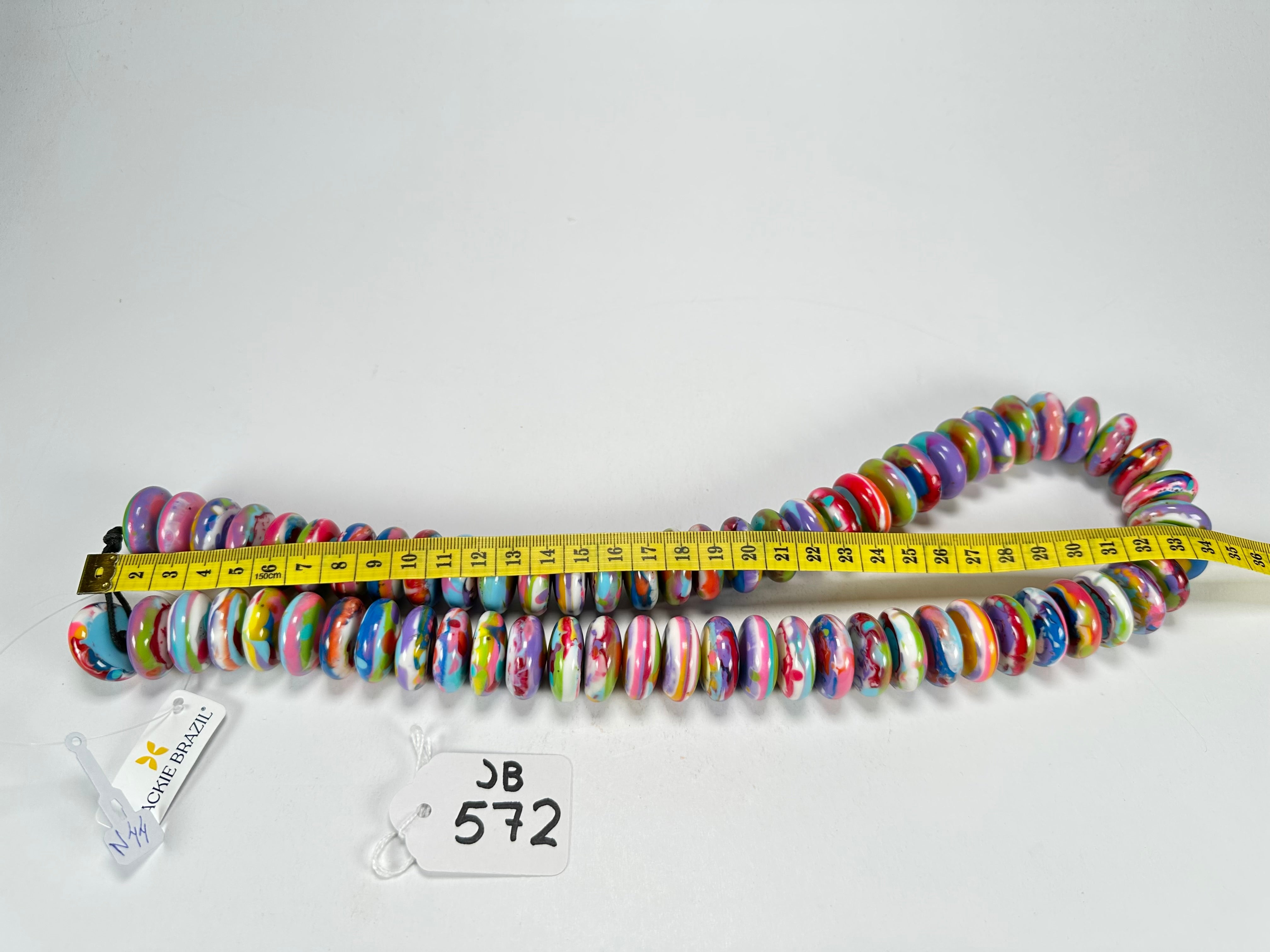 Jackie Brazil "Ana" Kandinsky Resin Wheels 70cm Necklace ( N0044 )
