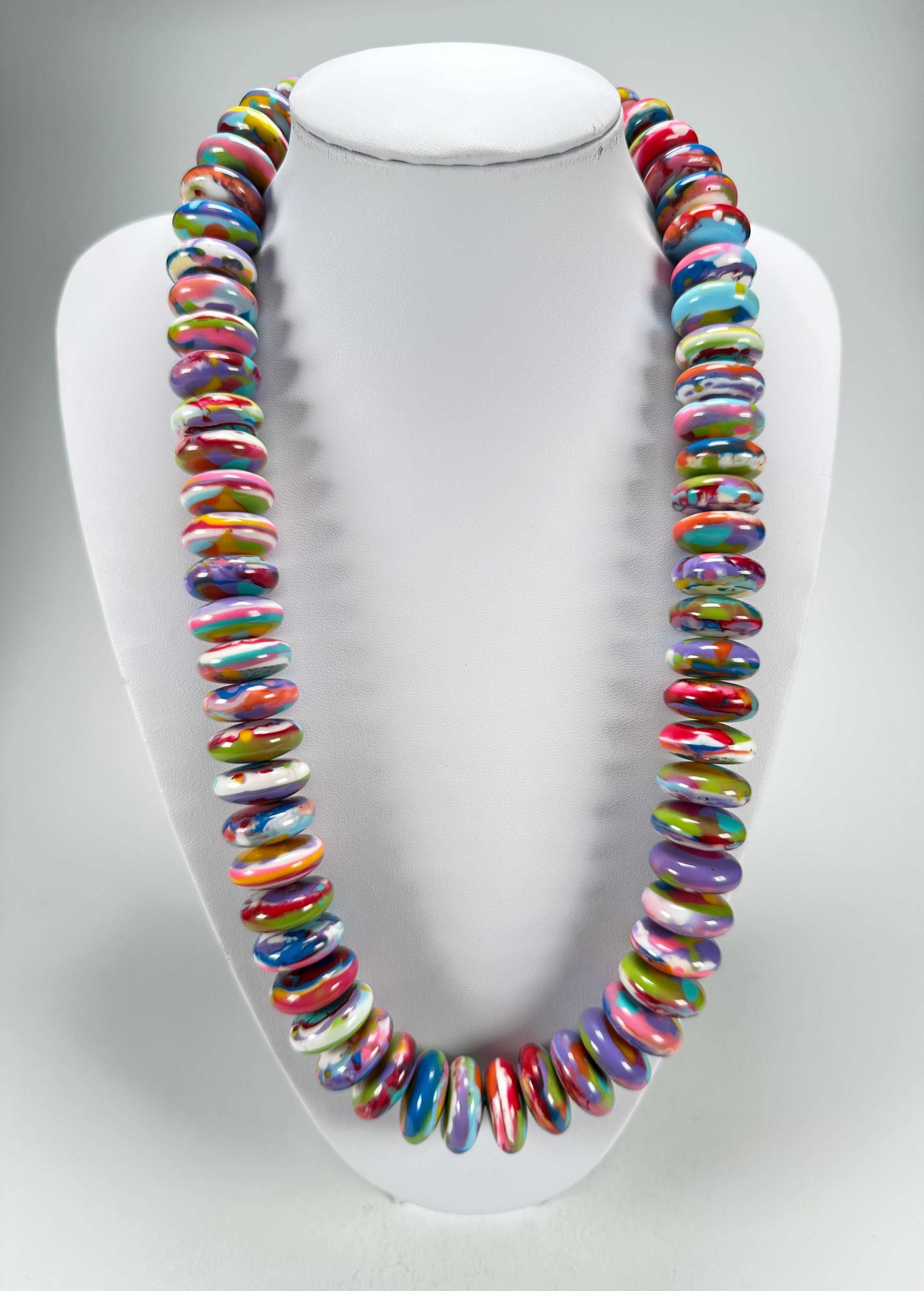 Jackie Brazil "Ana" Kandinsky Resin Wheels 70cm Necklace ( N0044 )