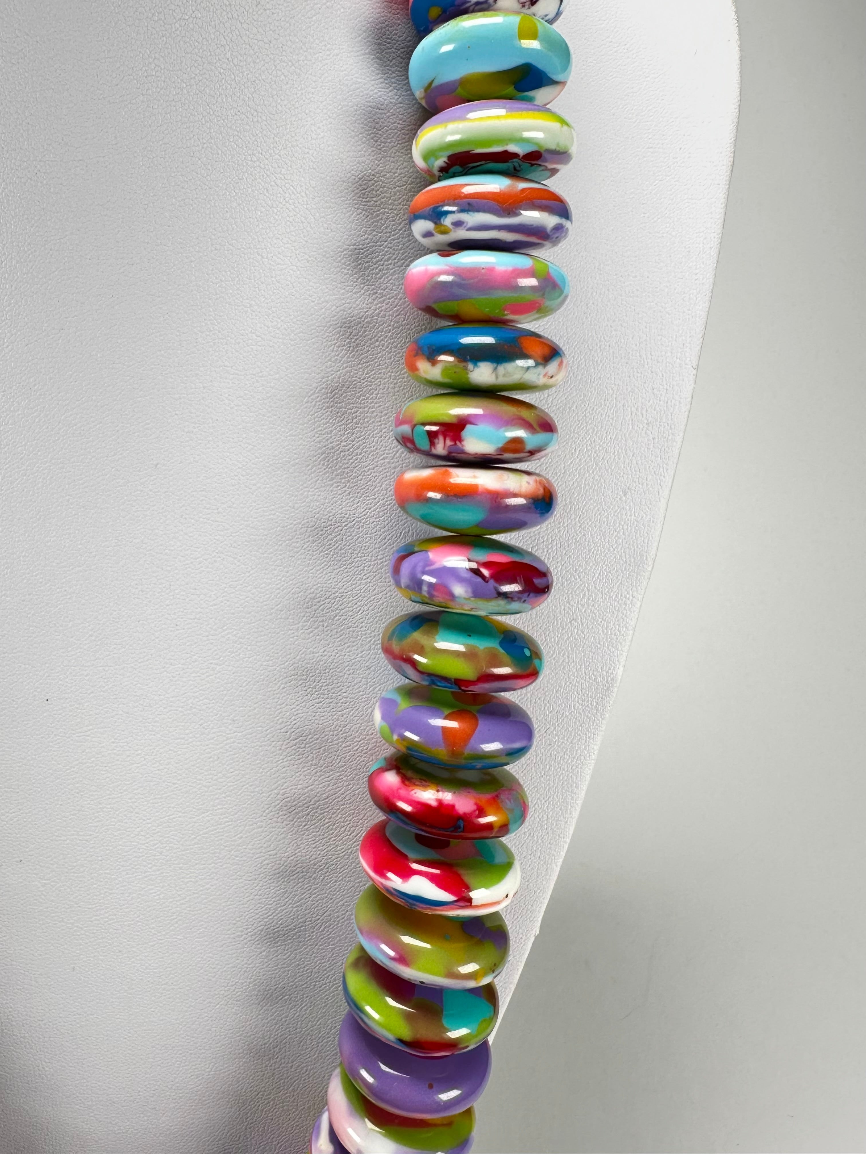Jackie Brazil "Ana" Kandinsky Resin Wheels 70cm Necklace ( N0044 )