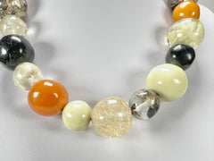 Jackie Brazil "Large Spheres" Seasons Mix Short Abstract Necklace 50cm ( N2692 )