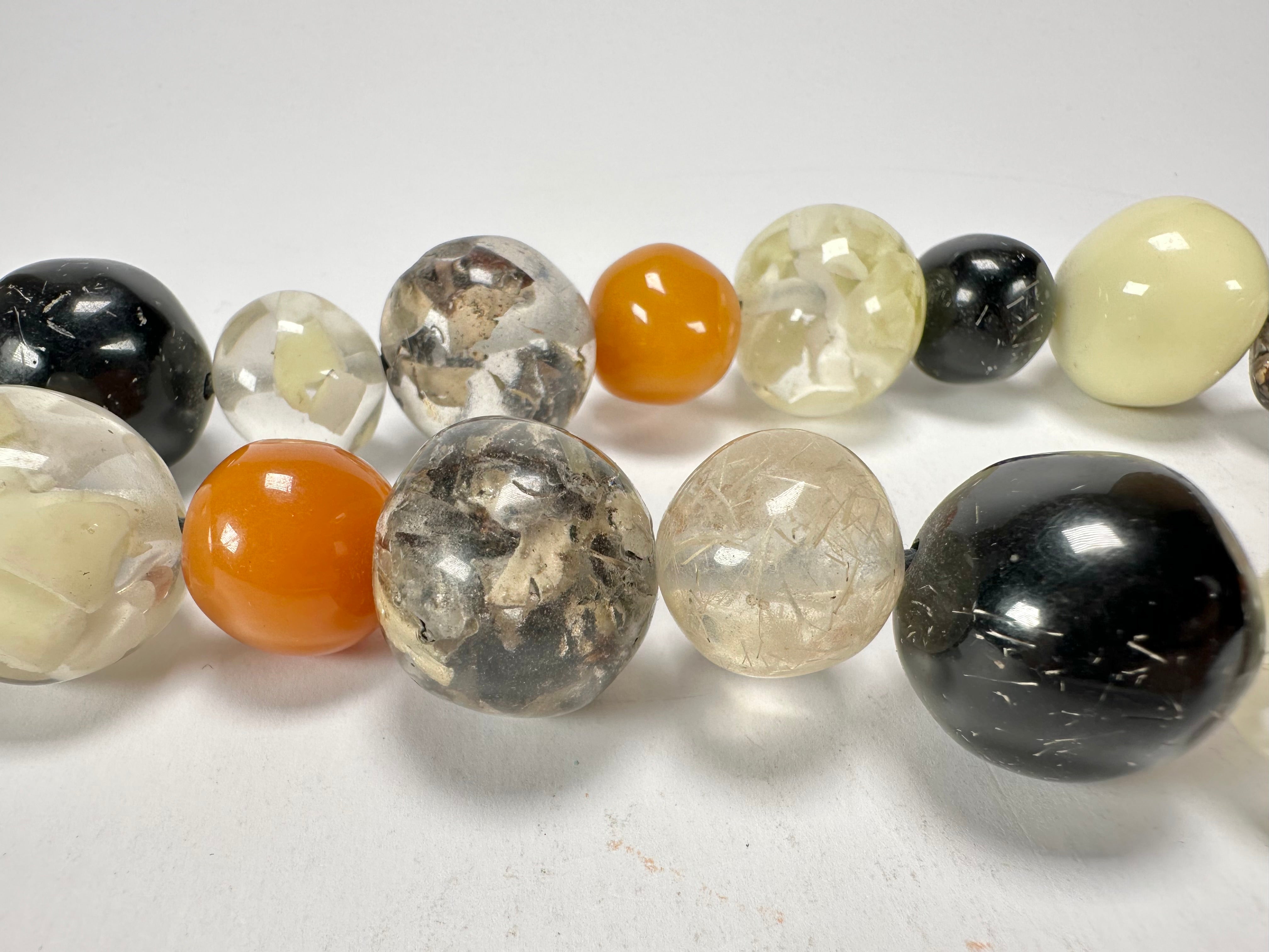 Jackie Brazil "Large Spheres" Seasons Mix Short Abstract Necklace 50cm ( N2692 )