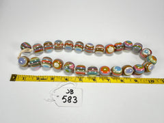 Jackie Brazil "Cat Eyes" Mix Colours Liquorice Balls Resin Necklace 50cm ( N0894 )