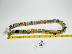Jackie Brazil "POP" Liquorice Winter Mix Small Cubes 65cm Necklace ( N0046 )