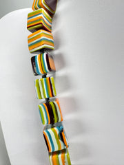 Jackie Brazil "POP" Liquorice Winter Mix Small Cubes 65cm Necklace ( N0046 )